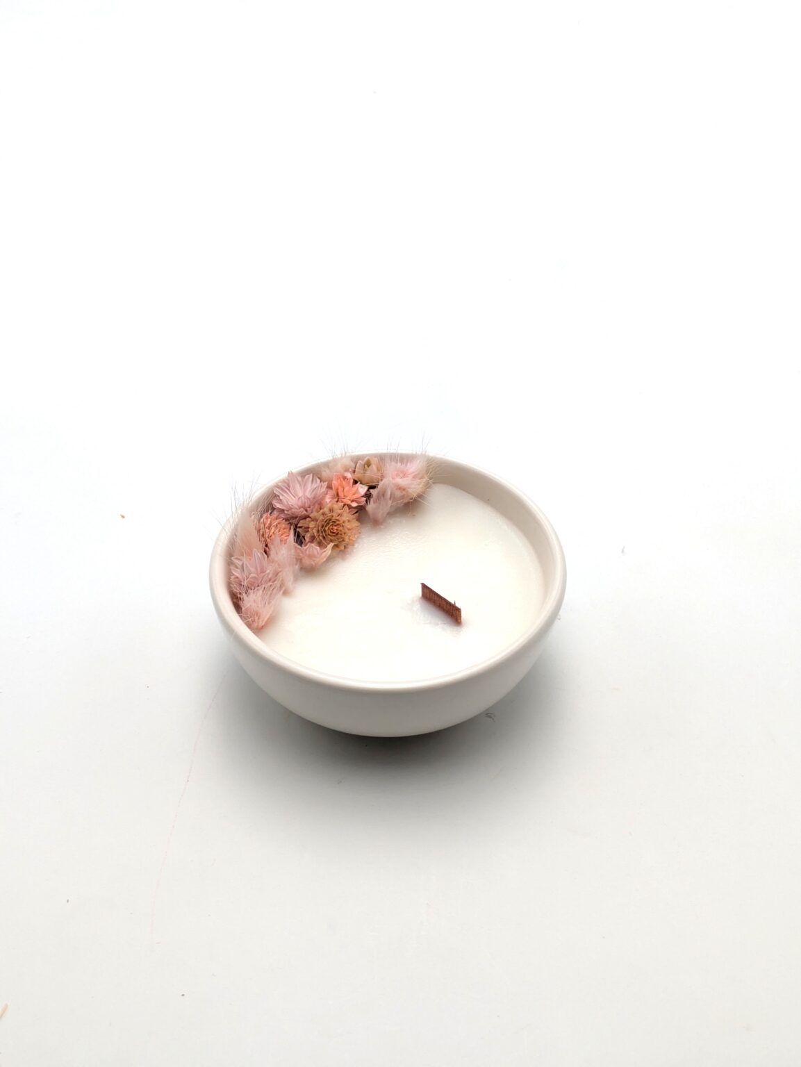 Mini Bougies Fleurs Séchées Fleur de Tiaré.