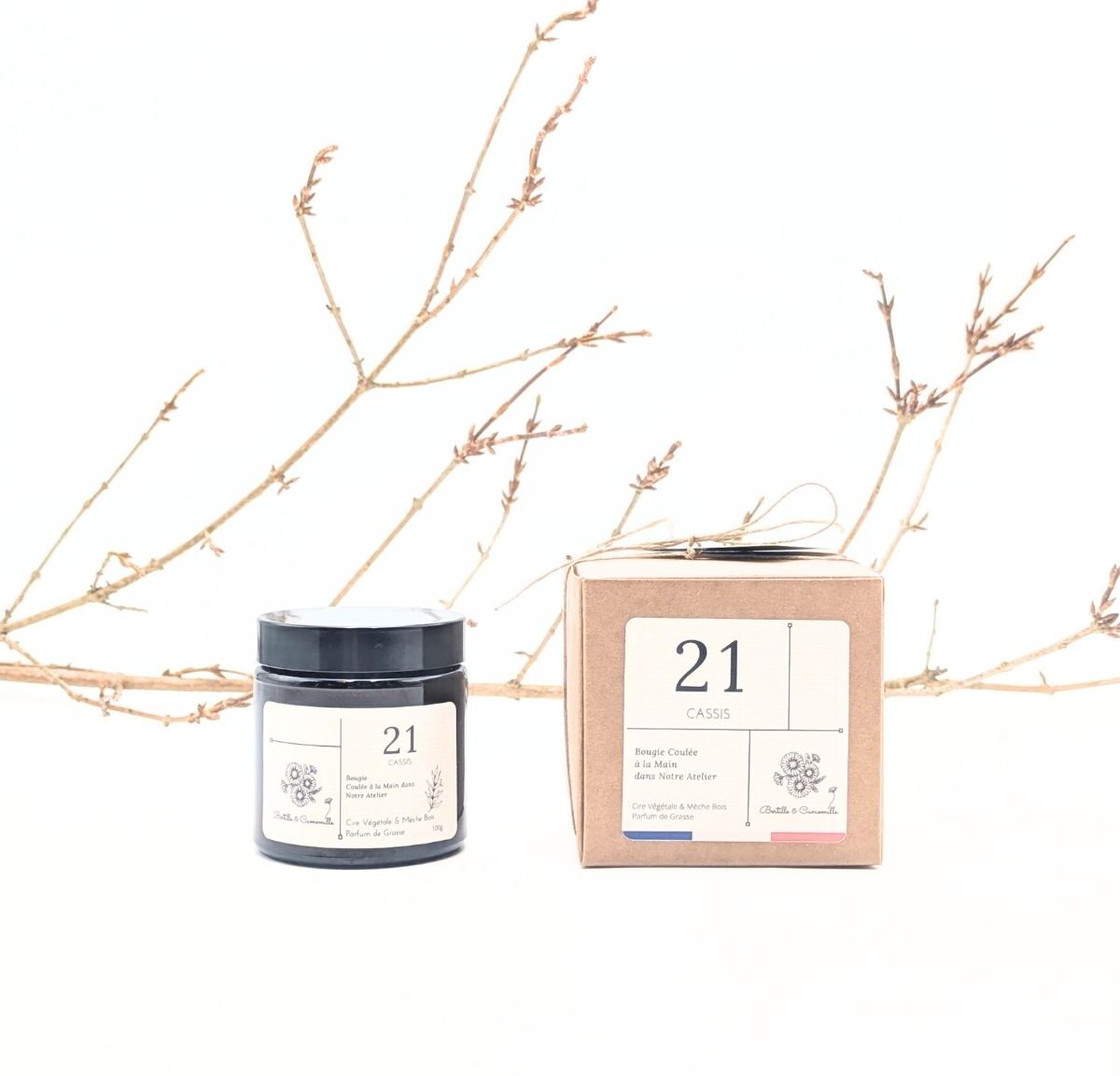 Bougie Apothicaire 100g - Cassis