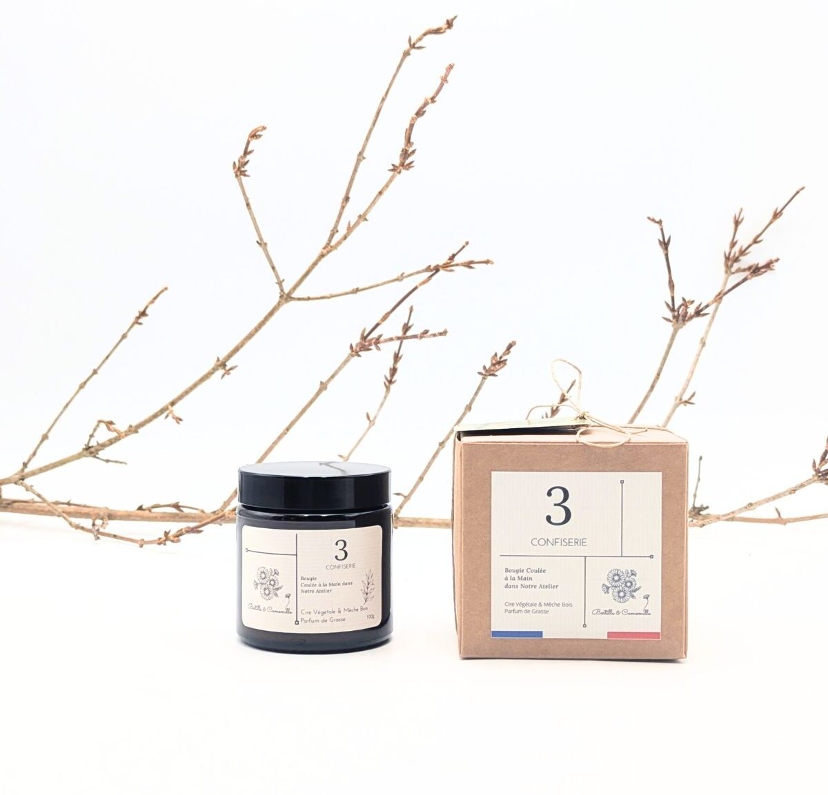 Bougie Parfumée Confiserie 3 - Petite 100 Gr
