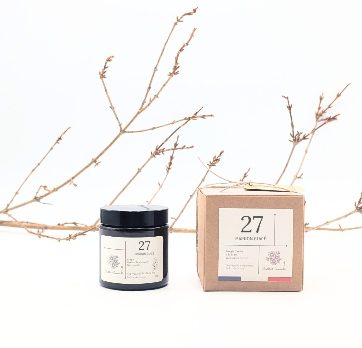 Bougie Apothicaire 100g - Marron Glacé