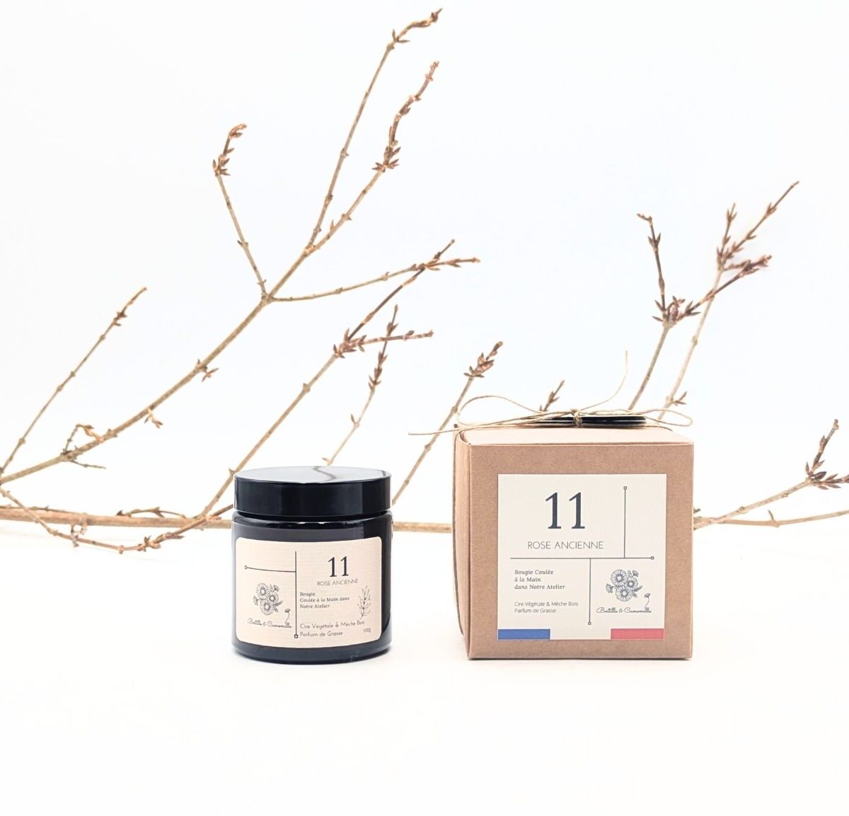 Bougie Parfumée Rose Ancienne 11 - Petite 100 Gr