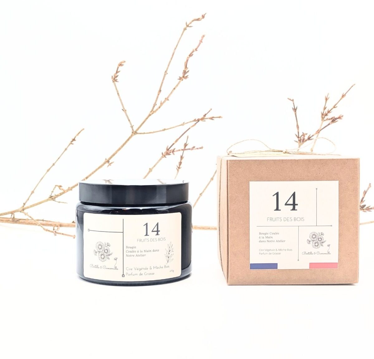 Bougie Parfumée Fruits des Bois 14 - Grande 470 Gr