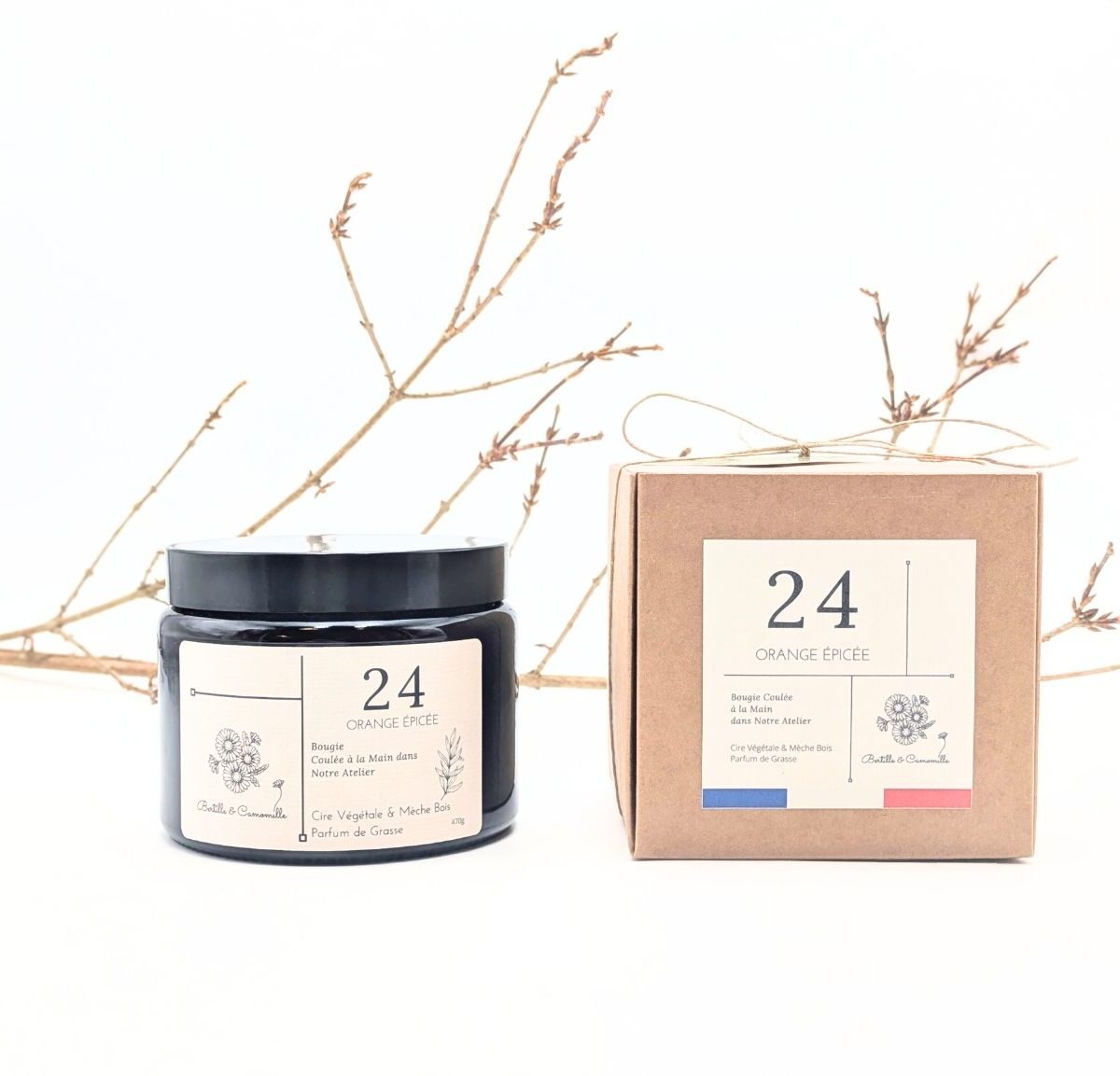 Bougie Parfumée Orange épicée 24