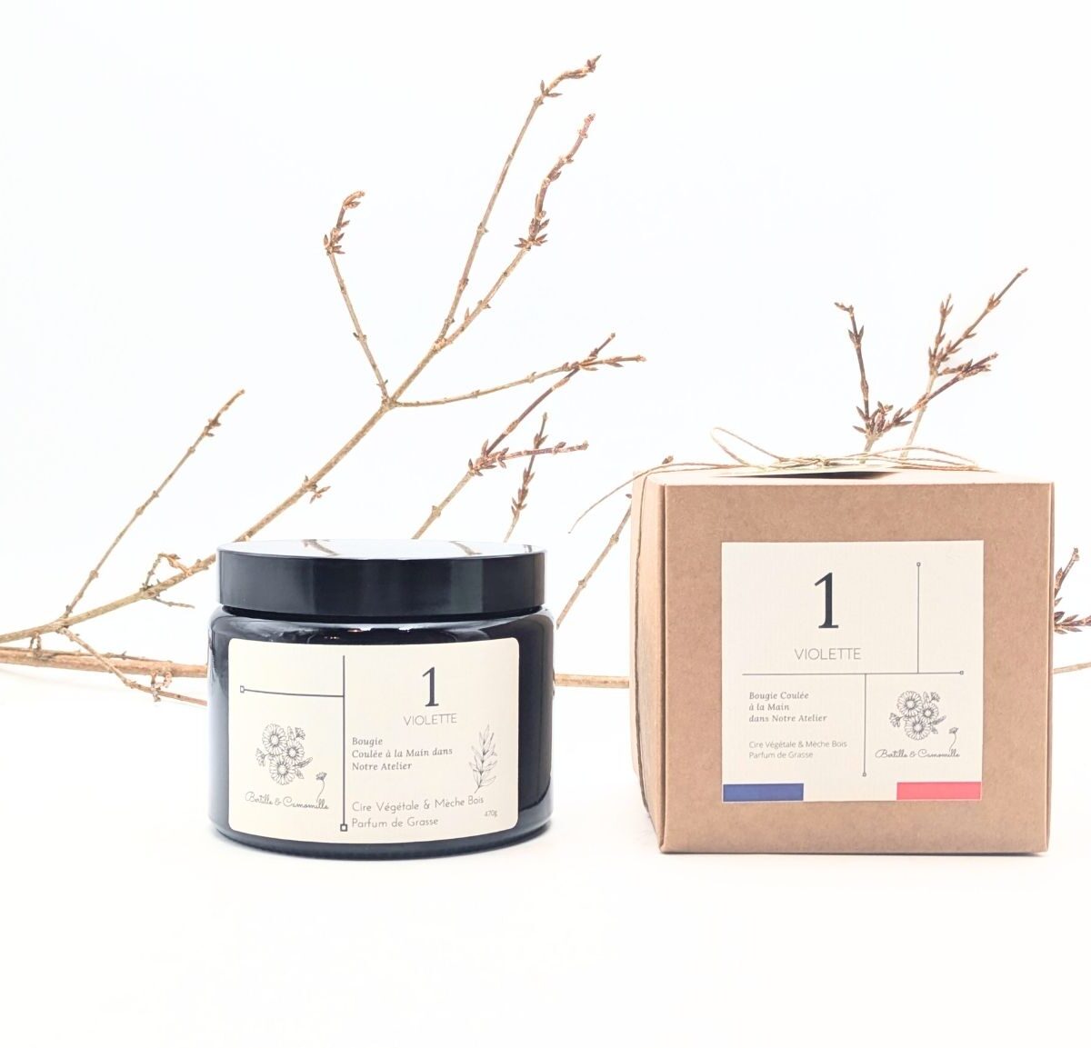 Bougie Parfumée Violette 1 - Grande 470 Gr