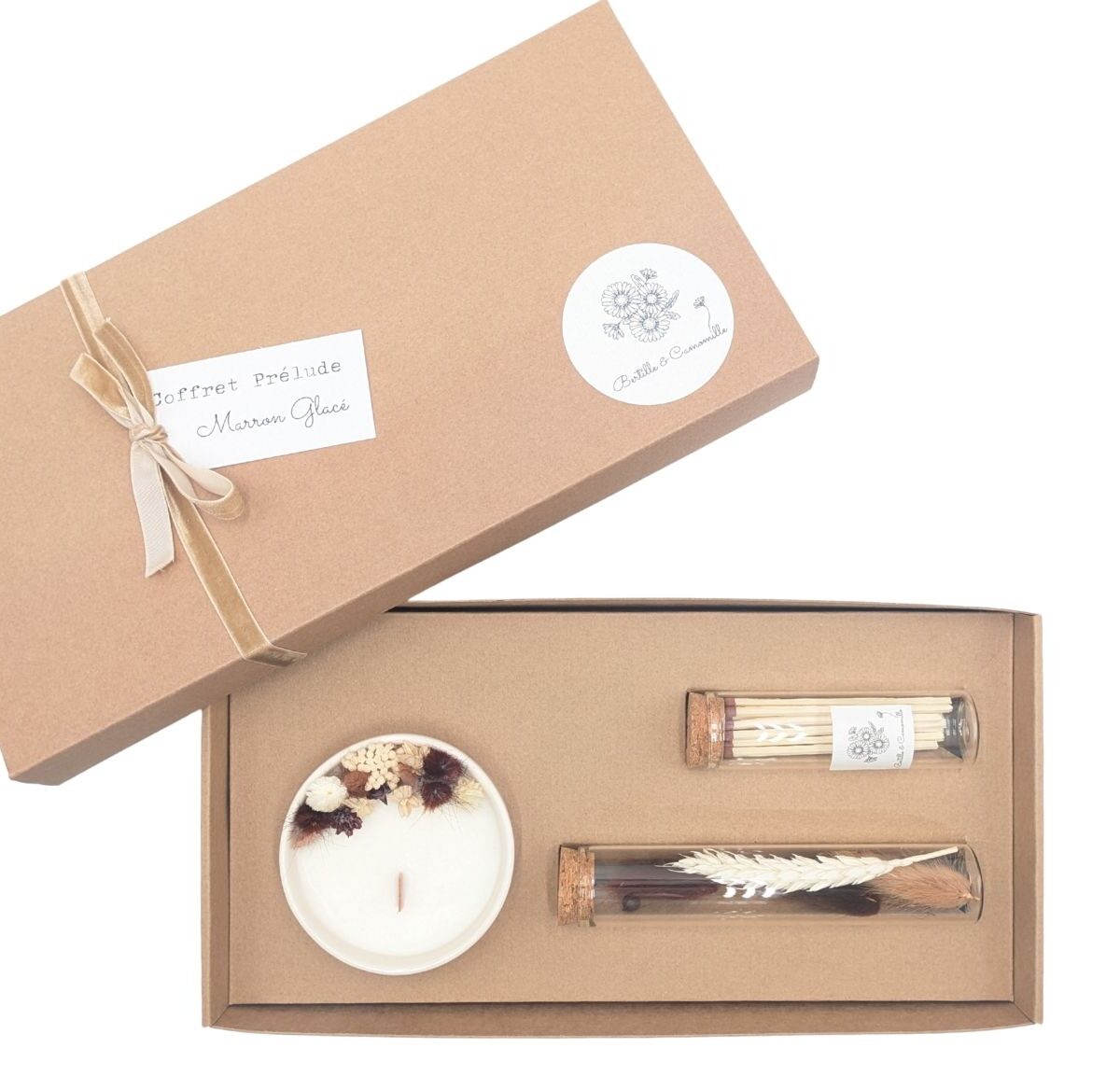 Coffret Bougie Prélude Marron Glacé