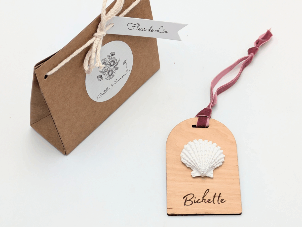 Décor en Plâtre Parfumé avec Message – Fleur de Lin – Image 2