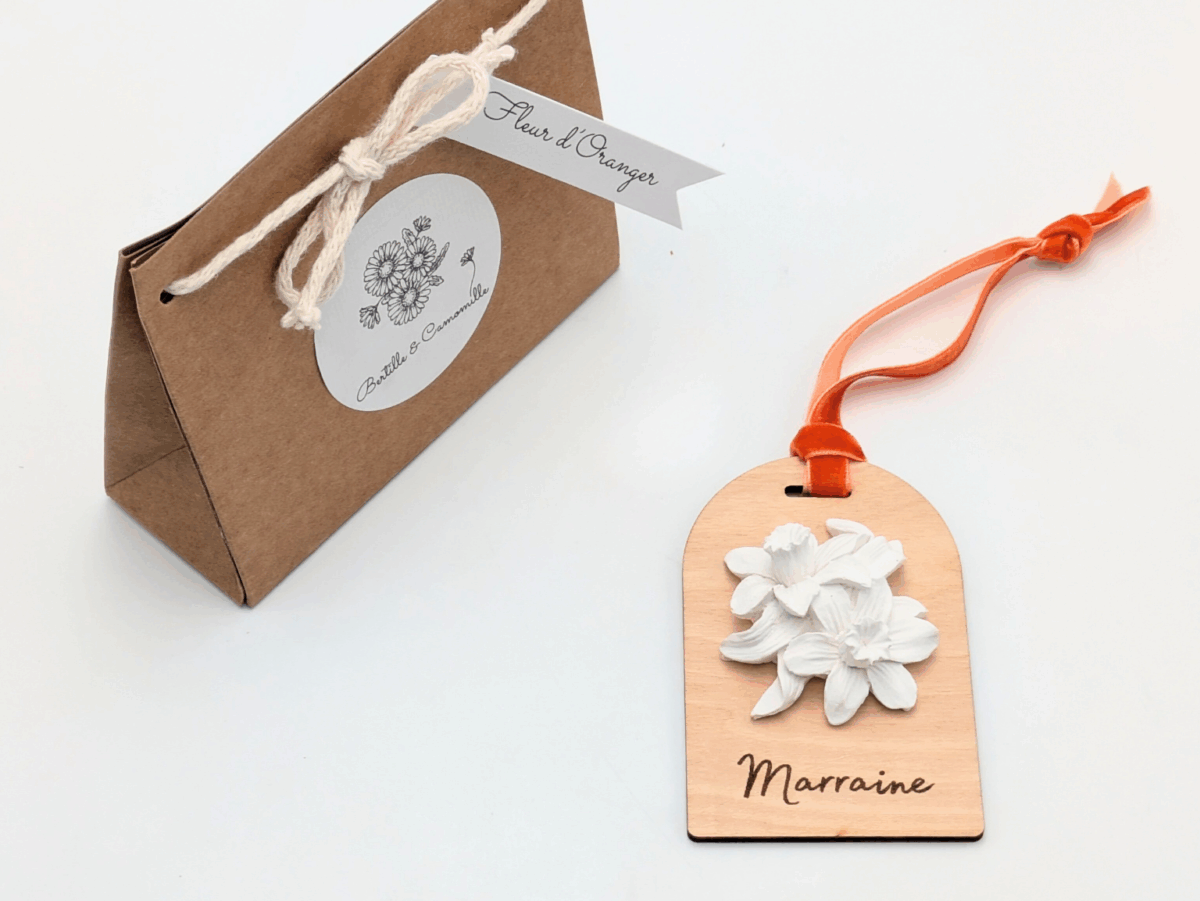 Décor en Plâtre Parfumé avec Message – Fleur d'Oranger – Image 2