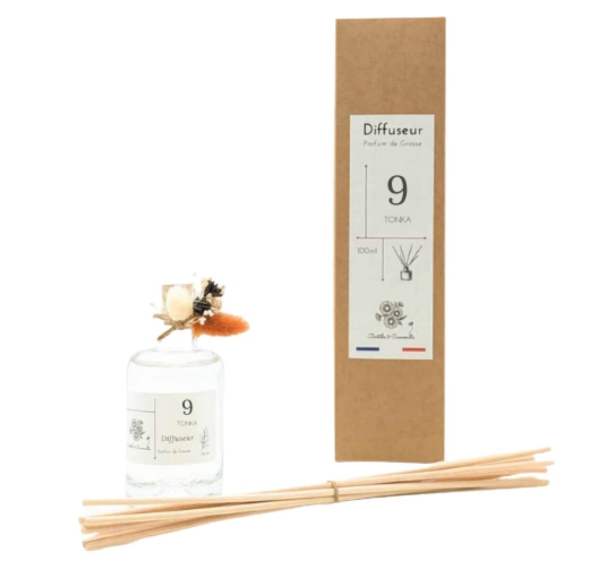 Diffuseur de Parfum 100 ml Verre Tonka 9