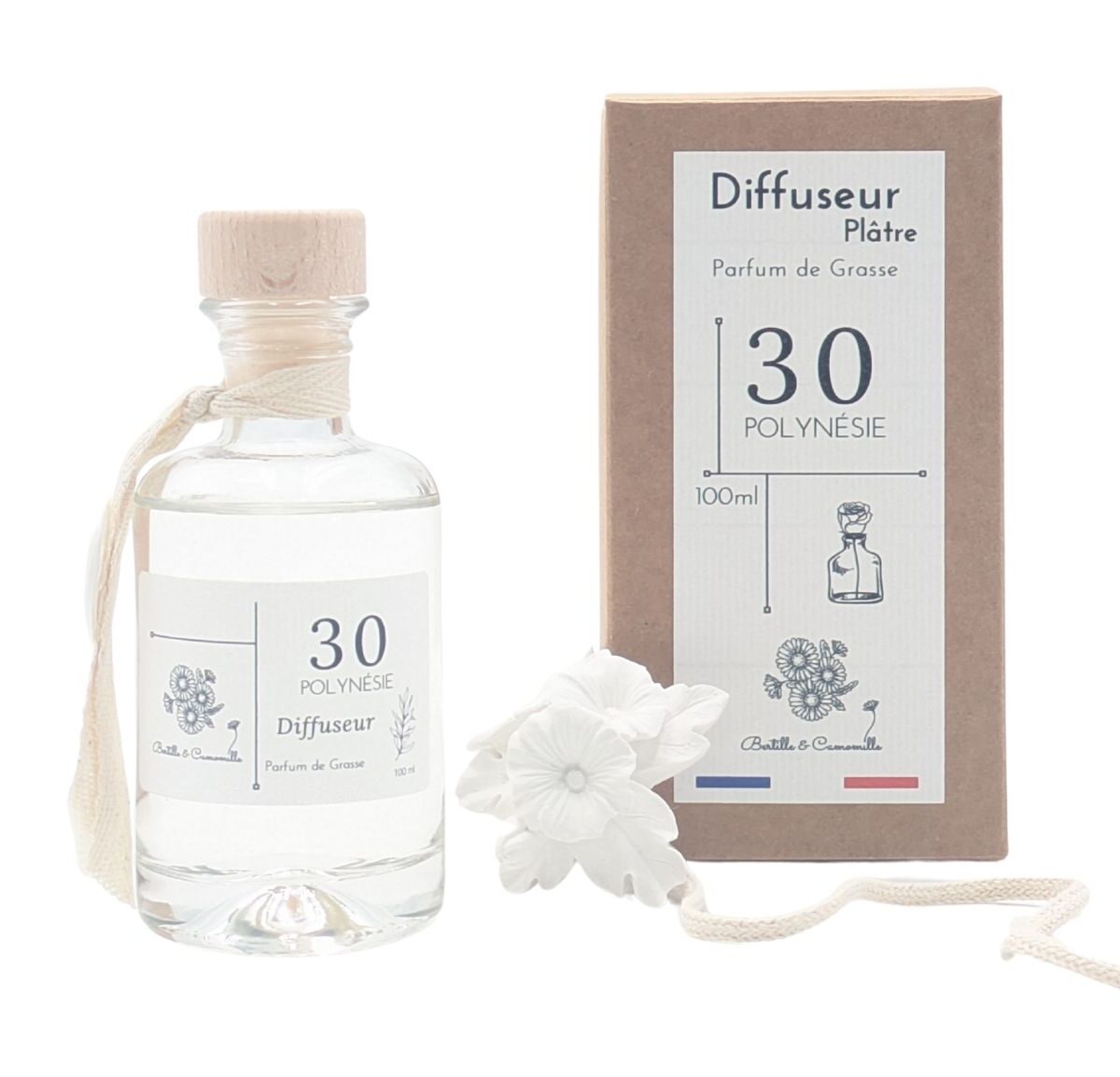 Diffuseur fleur en Plâtre - Polynésie