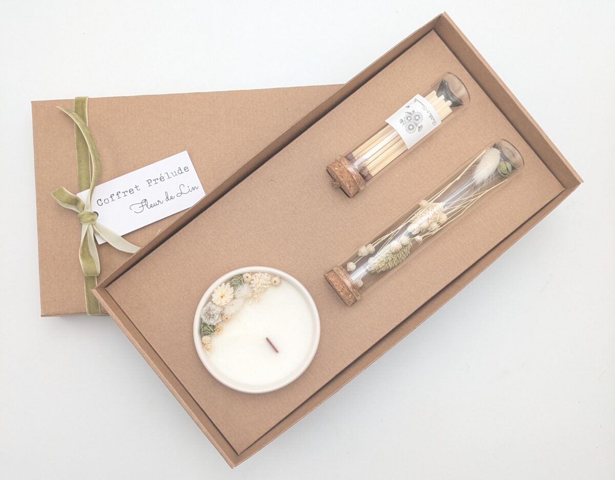 Coffret Bougie Prélude Fleur de Lin.