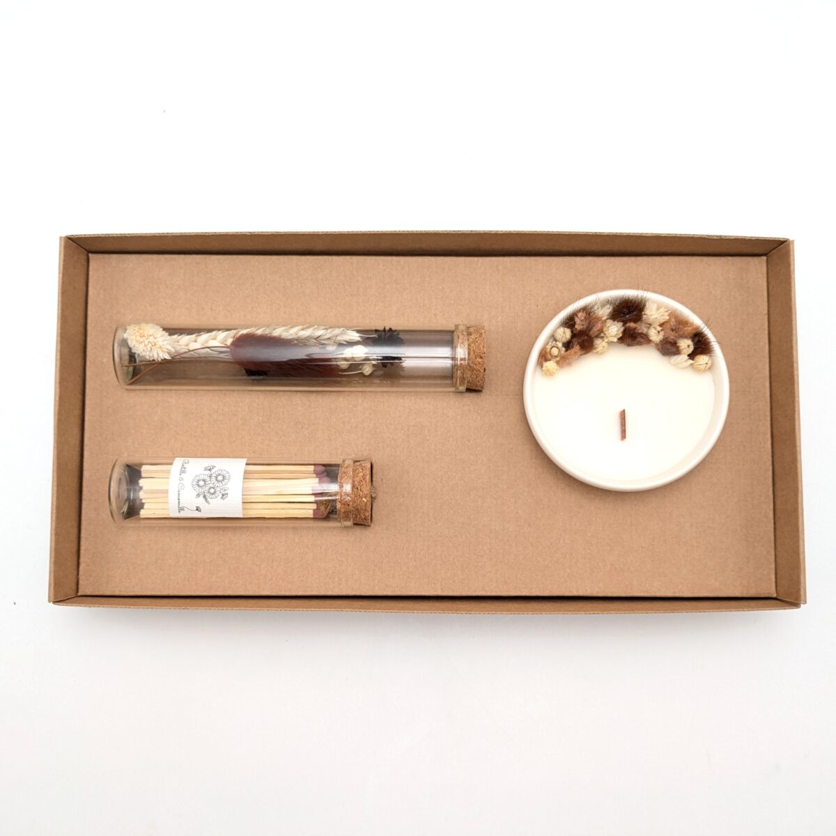 Coffret Bougie Prélude Marron Glacé.