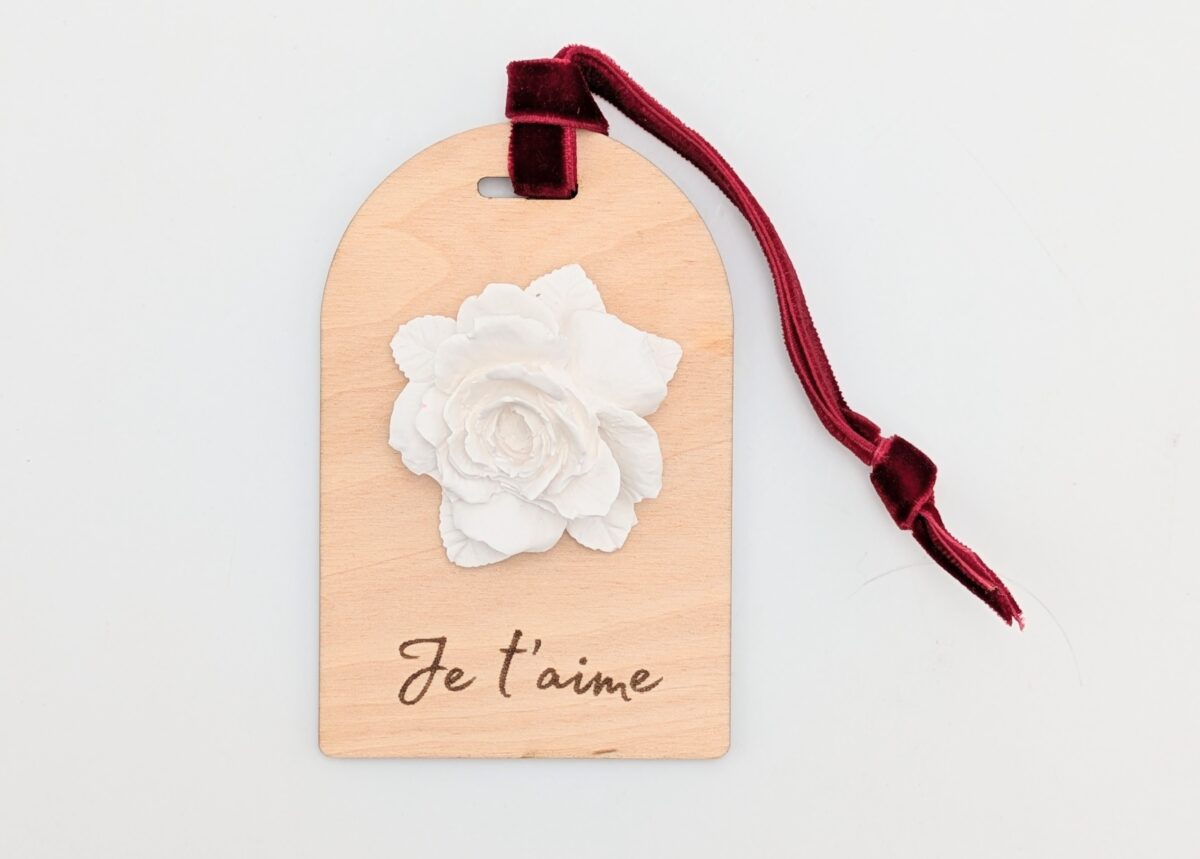 Décor en Plâtre Parfumé avec Message – Rose Ancienne – Image 3