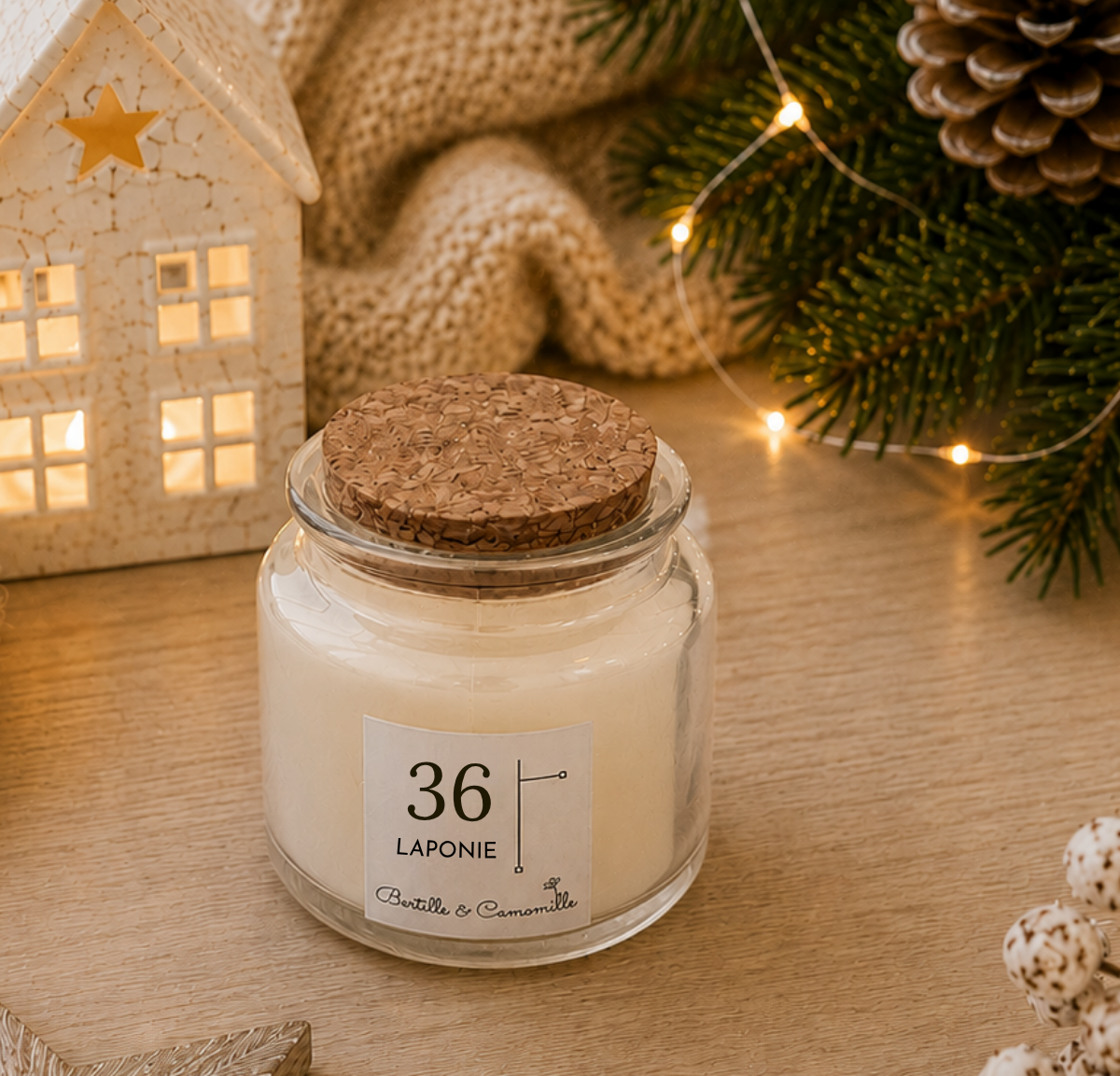 Bougie Cadeau Invité de Noël
