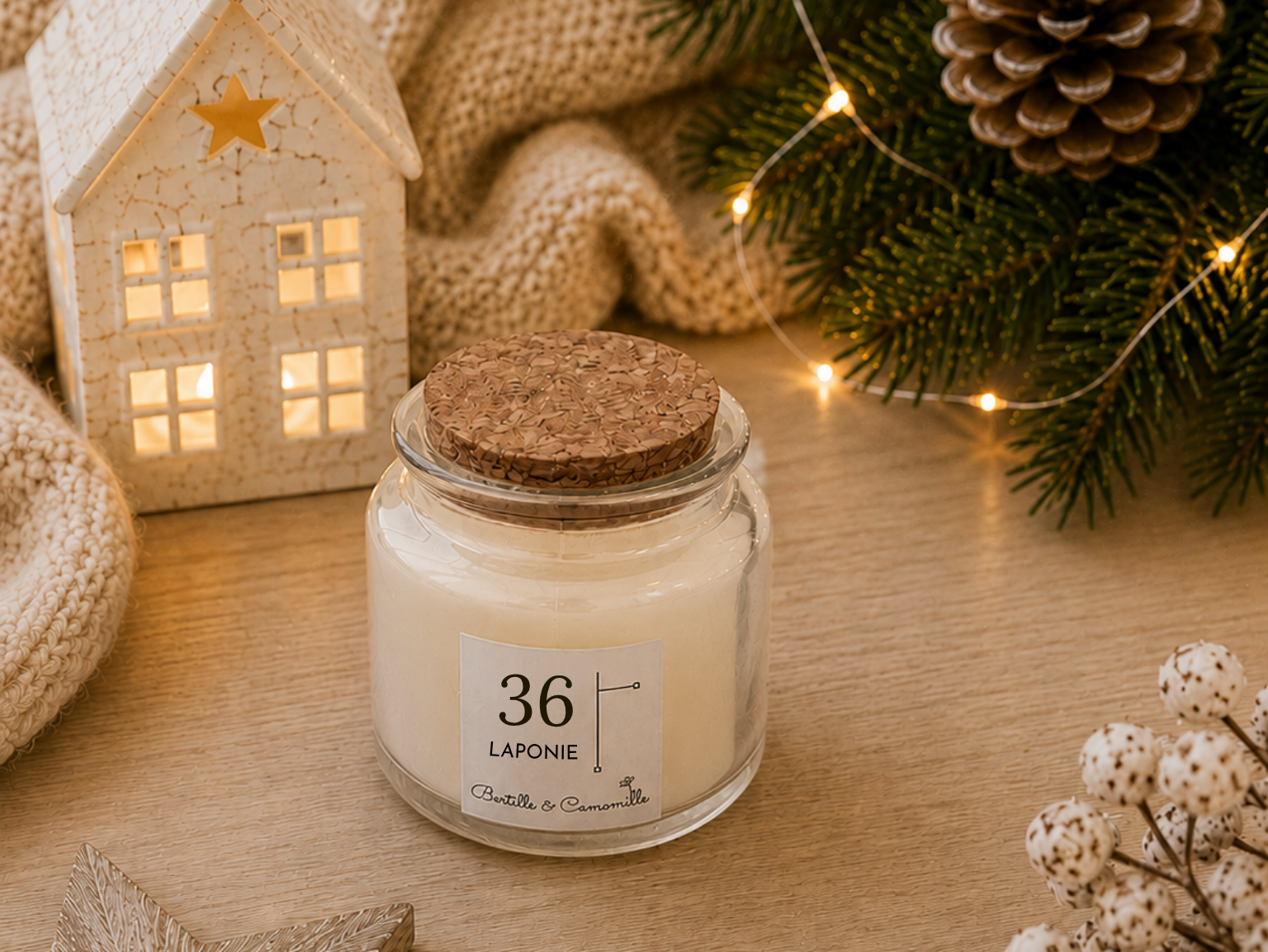 Bougie Cadeau Invité de Noël