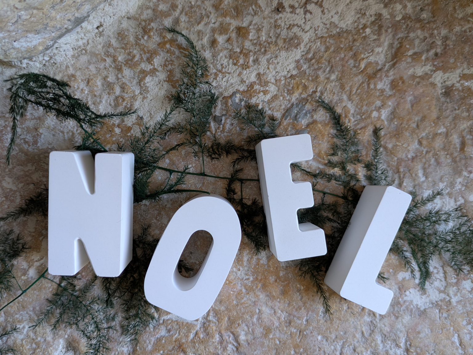 Message Parfumé de Noël - Lettres en plâtre